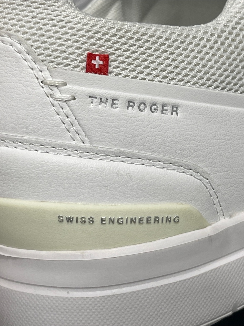 On Cloud Men's Roger Advantage White Leather Low-Top Sneakers Size 11.5 - Picture 8 of 8